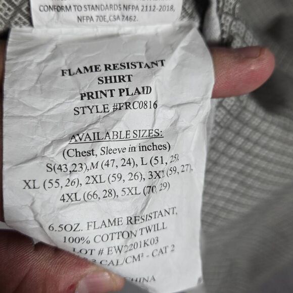 Ticomela FR Shirt Button Shirt XL Geometric Pattern Long Sleeve - Picture 11 of 12